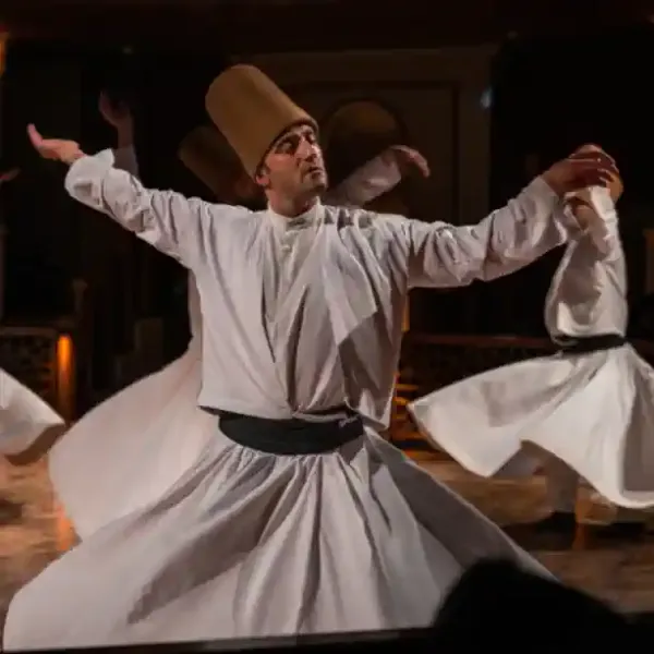 Sufi dervish swirling dance